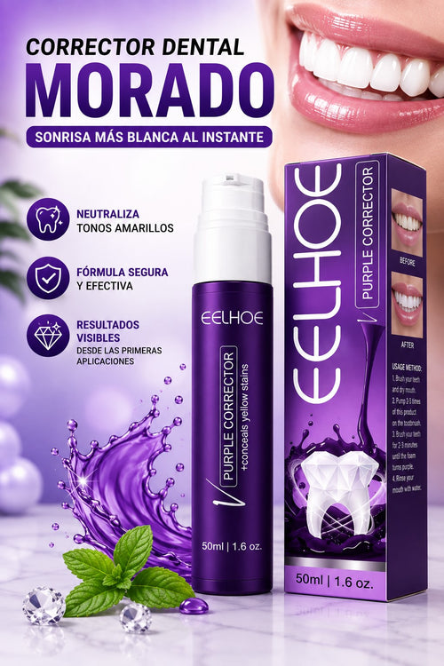 💜 Corrector Dental Morado | Sonrisa Más Luminosa al Instante ✨
