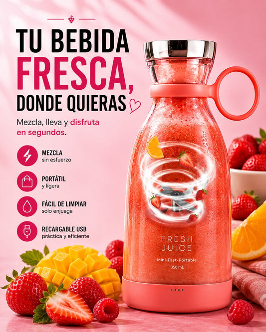 🍓 Botella Mezcladora Eléctrica Portátil | Tu Bebida Lista en Segundos